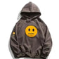 Smile Face Patchwork Hoodie