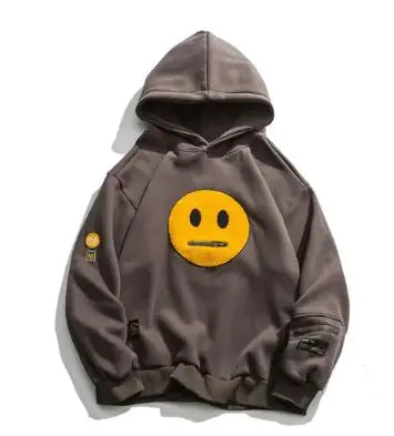 Smile Face Patchwork Hoodie