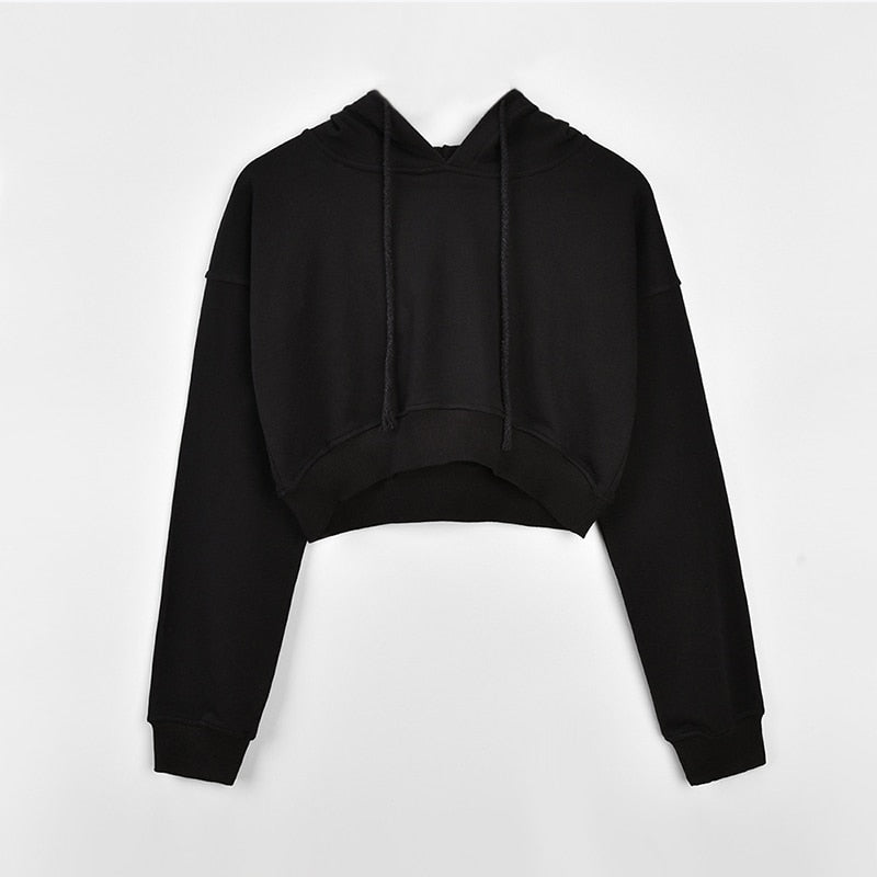 Hooded Crop Sweatshirt