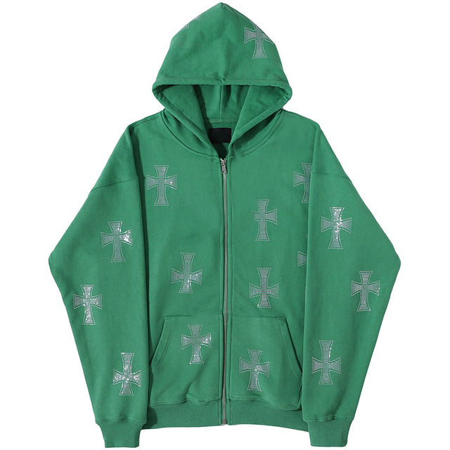 Cross Zip-up Hoodie