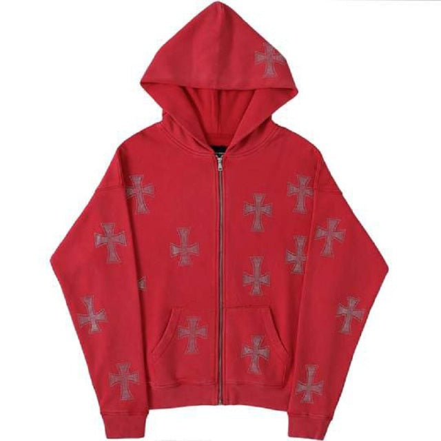 Cross Zip-up Hoodie