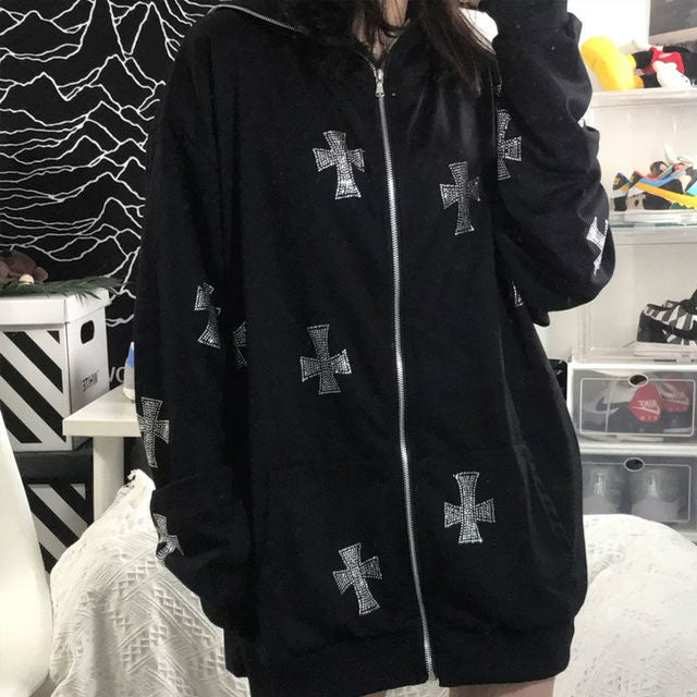 Cross Zip-up Hoodie