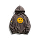 Smile Face Patchwork Hoodie