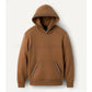 Fleece-Lined Hooded Earth Tone Pullover