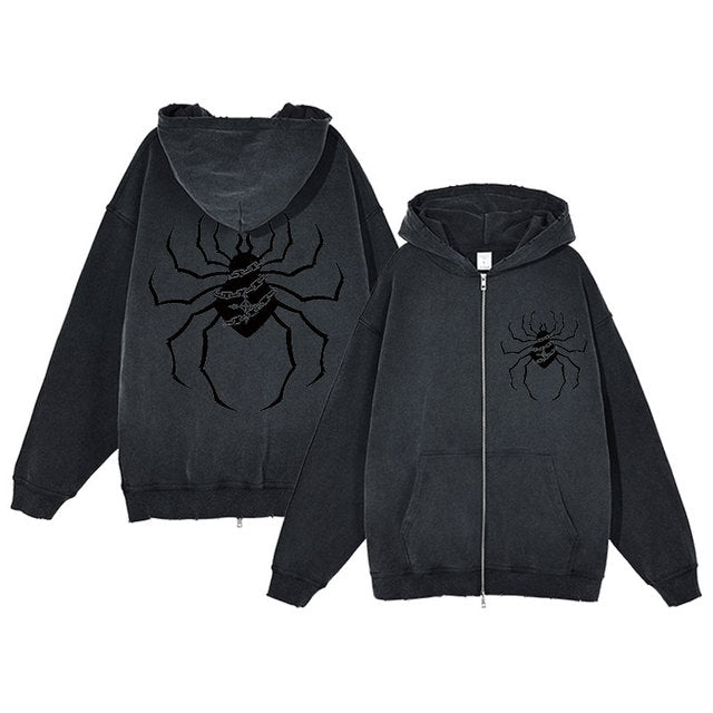 Spider Zipper Hoodies