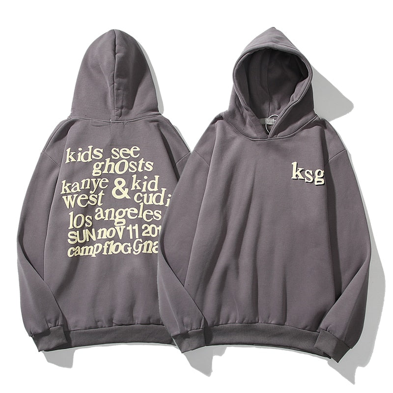 Graffiti Letter Print Plus Velvet Hoodie