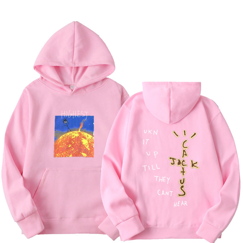 Travis Scott Sun Hoodies Men Women Lyric Prints