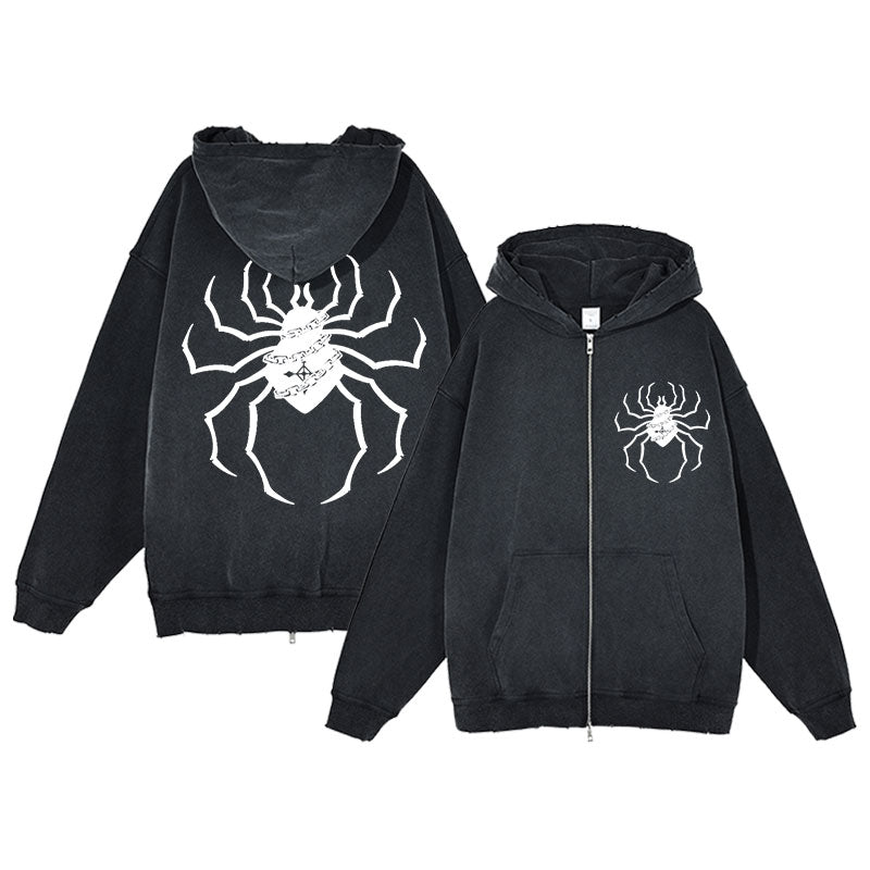 Spider Zipper Hoodies