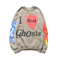 Graffiti Letter Print Plus Velvet Hoodie
