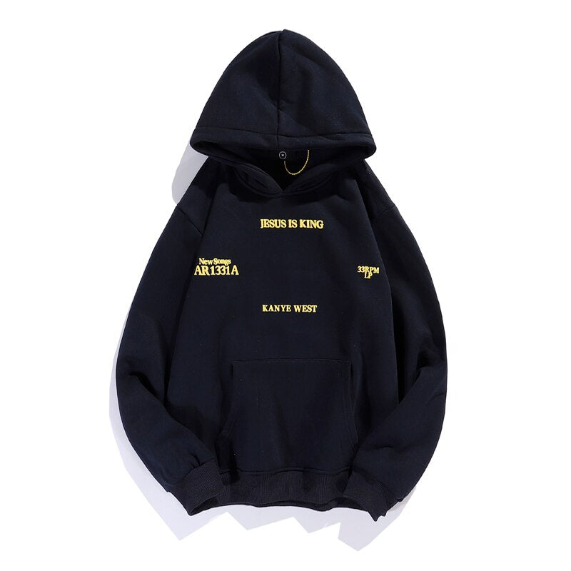 Graffiti Letter Print Plus Velvet Hoodie