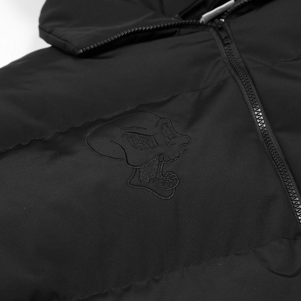 Embroidered Skull Puffer Jacket